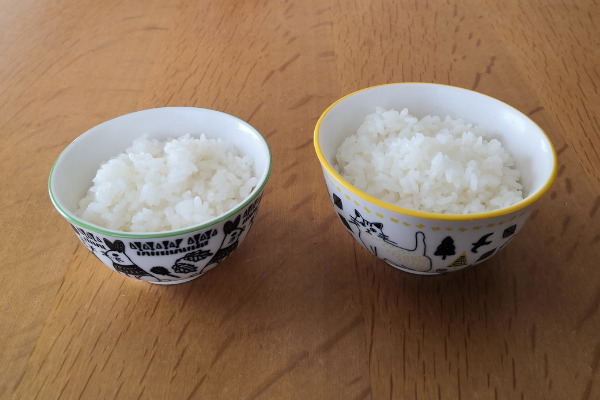 ご飯量の比較高さ